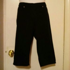 Catherine's black knit capris